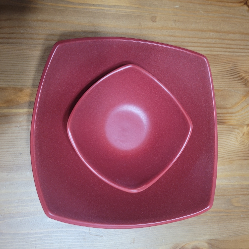 Noritake Colorwave Raspberry 7" Square Bowl - Picture 5 of 5